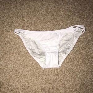 White volcom bikini bottoms